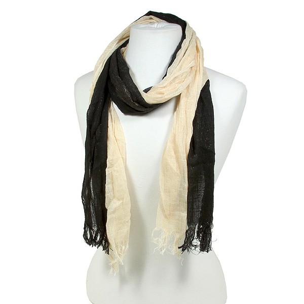 Scarf - 2-pc Set Scarves - Black - SF-SSF50078BK