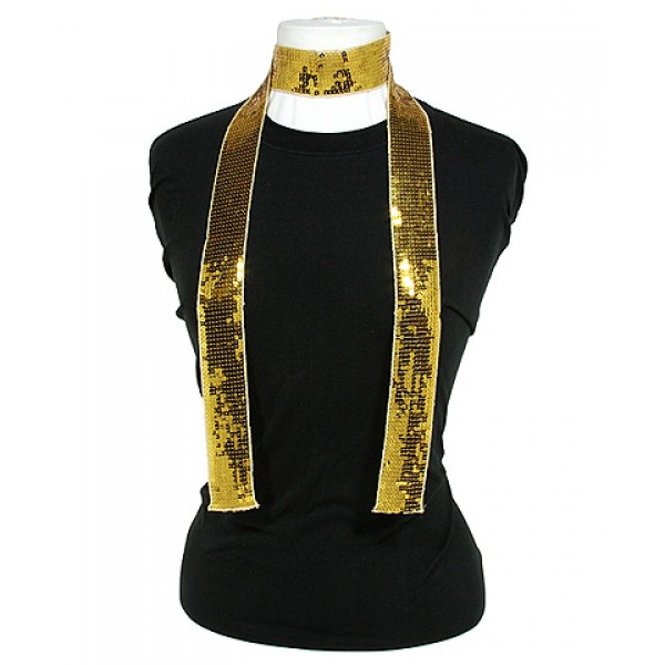 Scarf - Square Sequined Sash Belts - Gold - SF-SFS109102