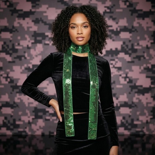 Scarf - Square Sequined Sash Belts - Lime Green - SF-SFS109106