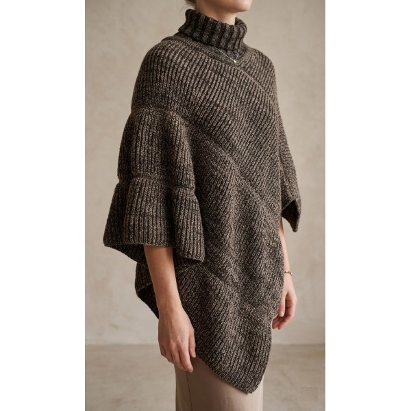 Poncho/ Shawl - Knitted Turtleneck - SF-FW242BN