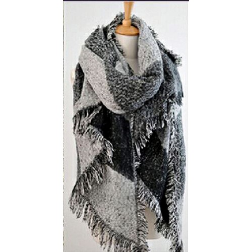 Shawl /Wrap -Block Prints - Black Color - SF-RUM03BK