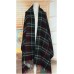 Shawl /Wrap -Plaid And Wish Bone Prints - Green Color - SF-RUM07GN