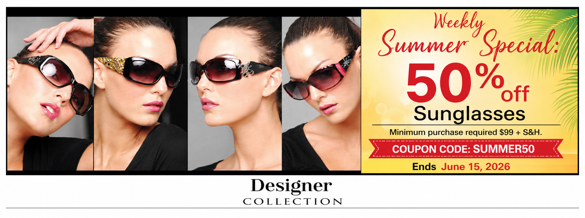 50% off Summer Sunglasses Sale